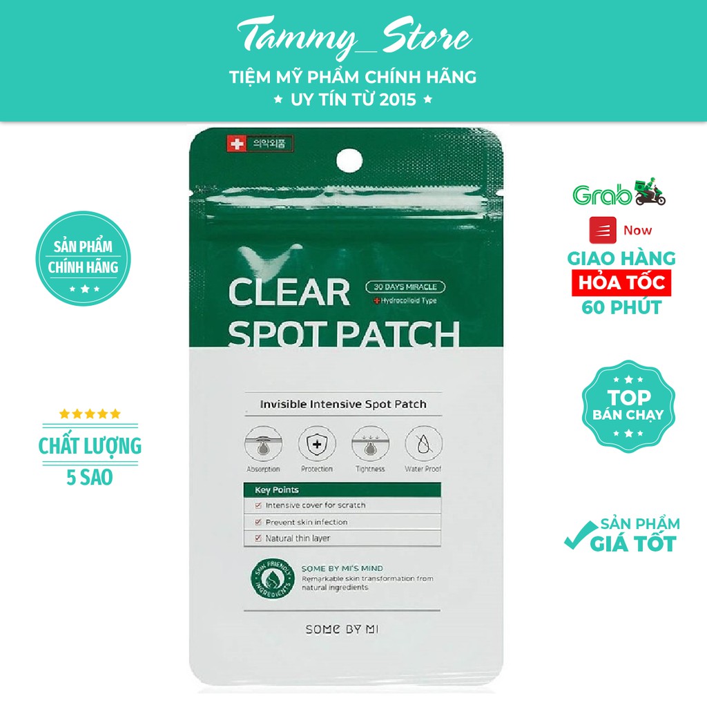 Miếng Dán Giảm Mụn &quot;Thần Kỳ' Some By Mi Clear Spot Patch (Set 18 miếng)