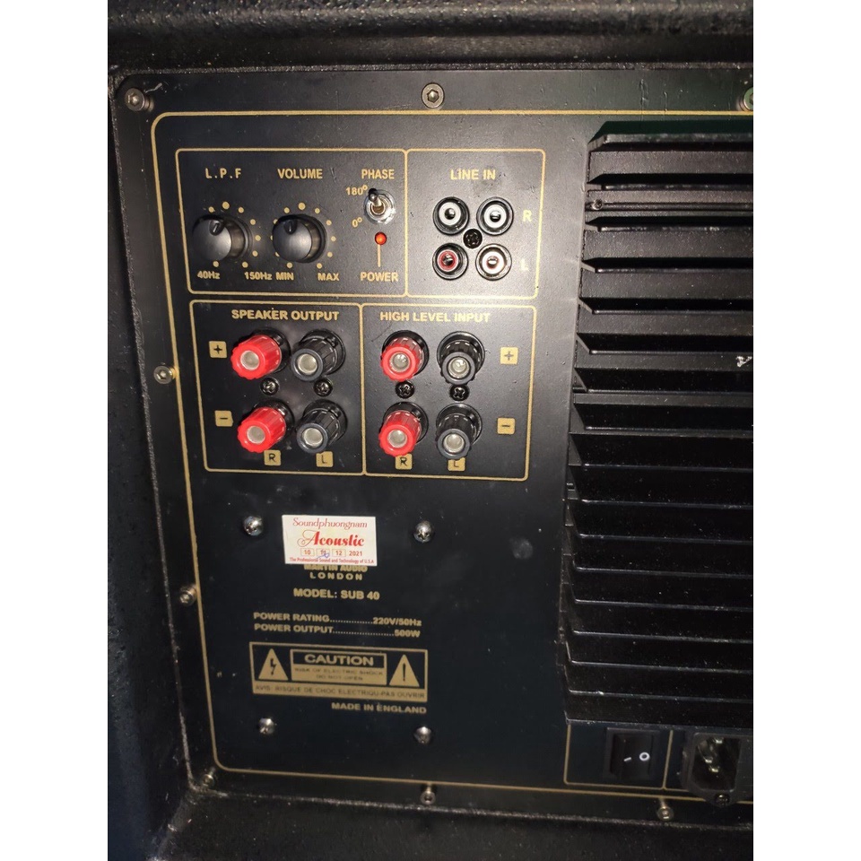 Loa Sub điện loại sub hầm, kiêm sub hơi, loa siêu trầm IRB bass 40, mạnh mẽ M1900 , kiểu sub hầm, nhập khẩu nguy