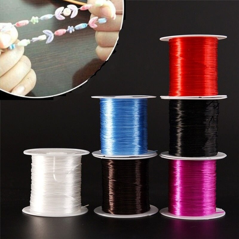 Cuộn Dây Cước 100cm Co Giãn Trong Suốt Lấp Lánh Dùng Làm Trang Sức DIY