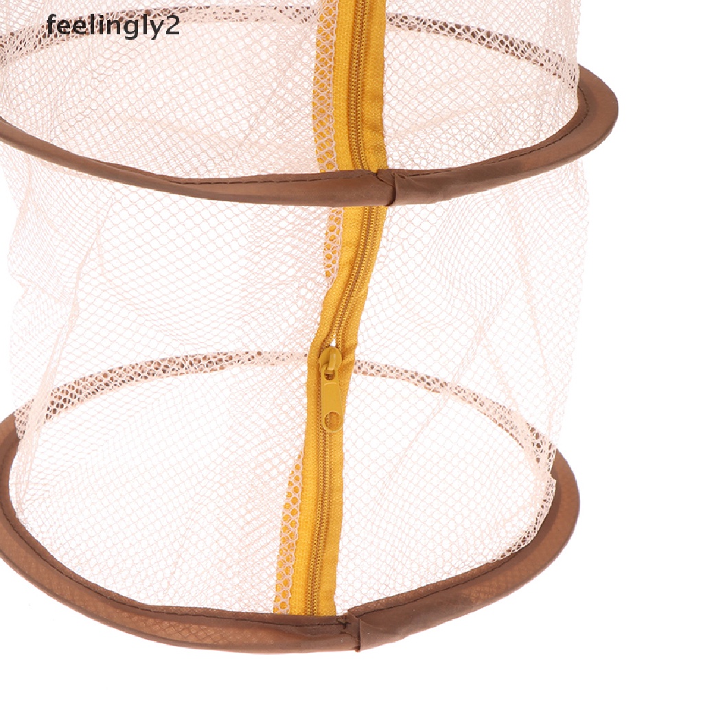 [feel] Giỏ Lưới Treo 3 Tầng Có Khóa Kéo Dùng Để Phơi Đồ