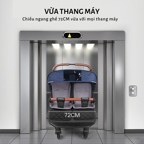 Xe Đẩy Đôi Cao Cấp Seebaby T22