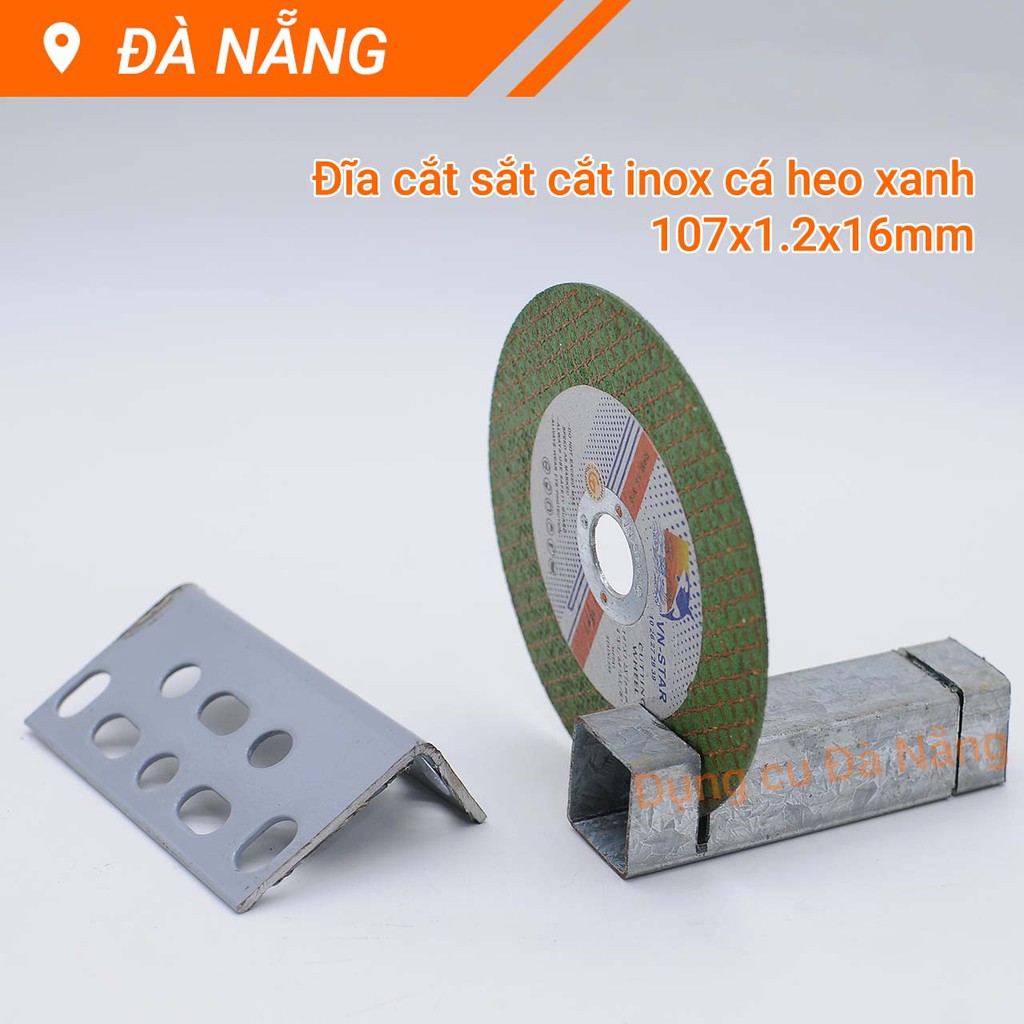 Đĩa cắt sắt cắt inox cá heo xanh 107x1.2x16mm