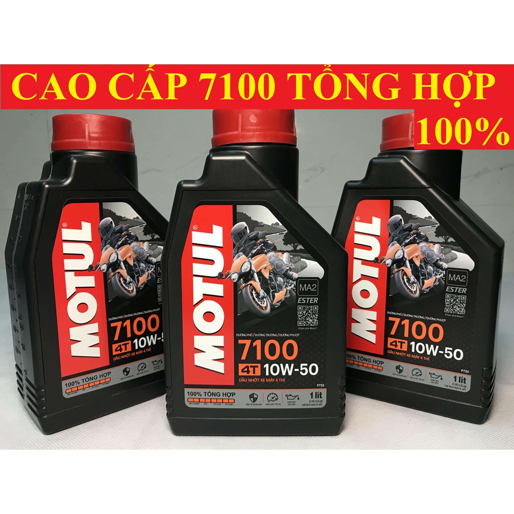 Nhớt Xe Phân Khối Lớn Motul 7100 10W50 100% Tổng Hợp