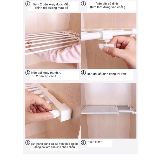 Kệ treo tủ đồ - chia ngăn tủ - nhà bếp - nhà tắm đa năng siêu tiện lợi ( nhiều size )