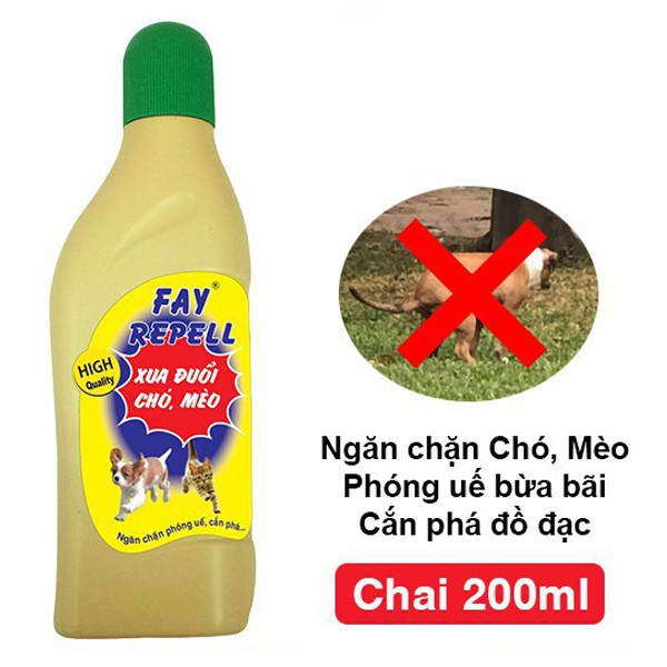 Fay Repell 200ml - Thuốc xịt ngăn chặn chó, mèo phóng uế bừa bãi, cắn phá đồ đạc, xua đuổi chó mèo