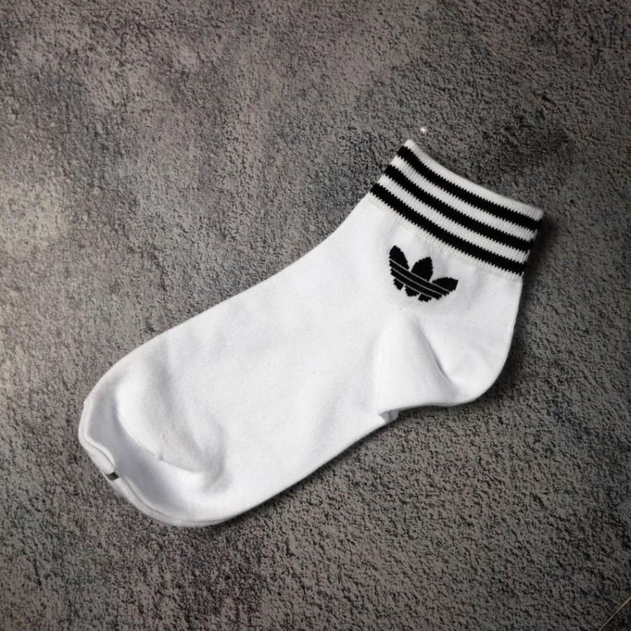 Tất Dệt Kim Cao Cấp ADIDAS 3 sọc (Tất Cổ lửng), hàng loại 1, logo thêu sắc nét, tỉ mỉ. - MÀU ĐEN