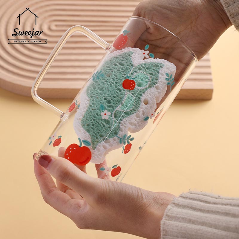 SWEEJAR Set 5 mút rửa chén  bằng bột gỗ chịu lực nén tiện dụng