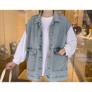 Áo khoác jeans nữ Ulzzang không tay