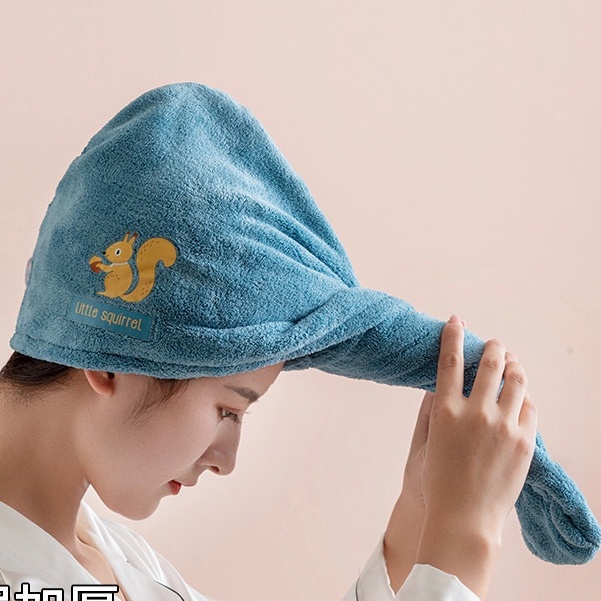 Mũ Quấn Ủ Tóc Nhanh Khô, Mũ Sấy Tóc Nữ Siêu Thấm Hút Nhanh Khô T2 - #muquantoc