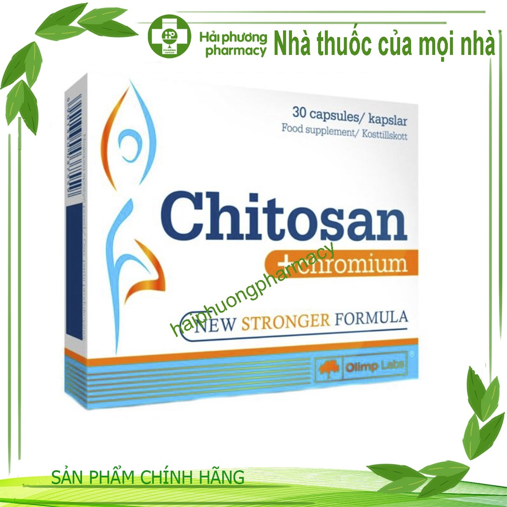 Viên uống giảm cân Chitosan giúp giảm mỡ bụng, giảm hấp thu chất béo, an toàn, hiệu quả từ Ba Lan 30 viên