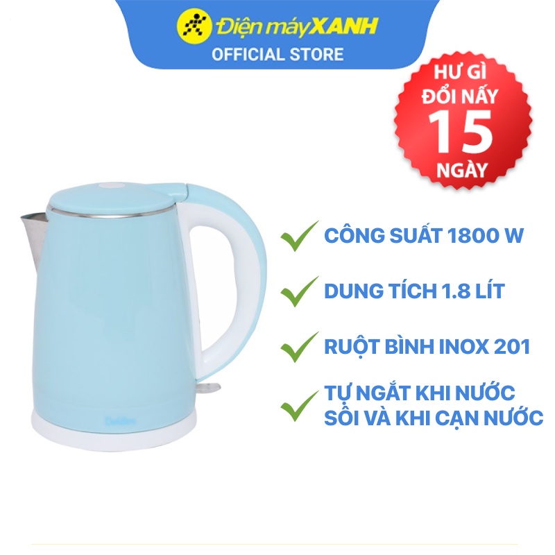 [Mã ELHADEV giảm 4% đơn 300K] Bình siêu tốc Delites 1.8 lít ST18DB01