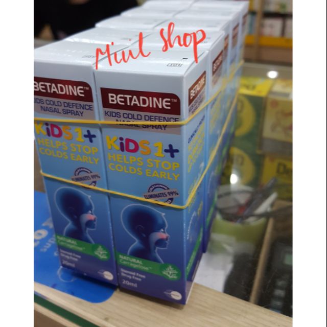 BETADINE Kids1+ Xịt chống nghẹt mũi, chảy nước mũi ở trẻ nhỏ