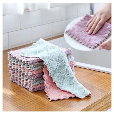 Set 10 Khăn Lau Nhà Bếp 2 Mặt Siêu Thấm