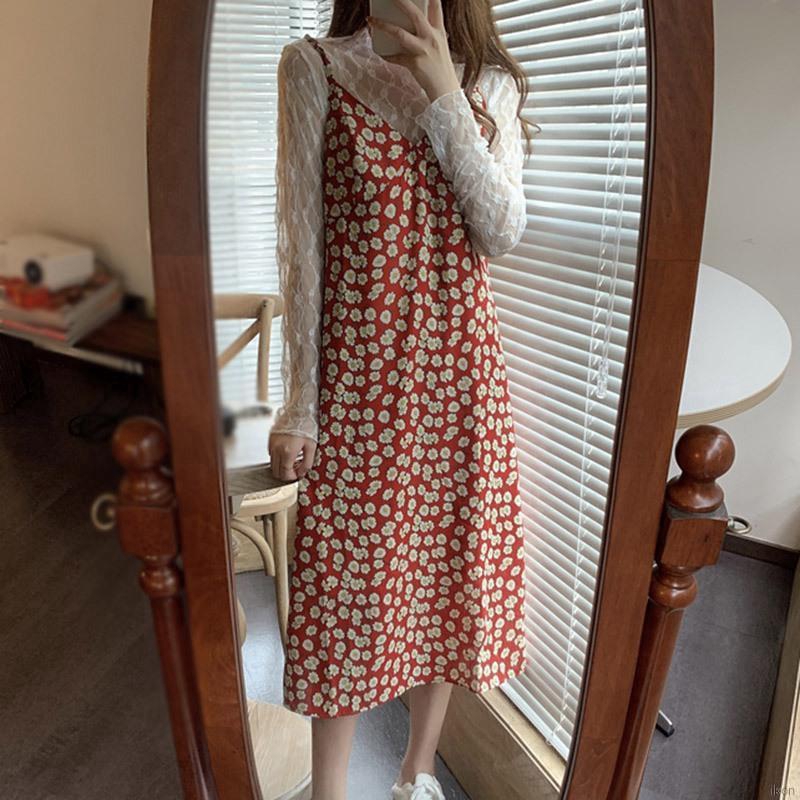 đầm hoa váy hoa nhí Women's Beach Style Flowers Print Backless Summer Sexy Midi Dress