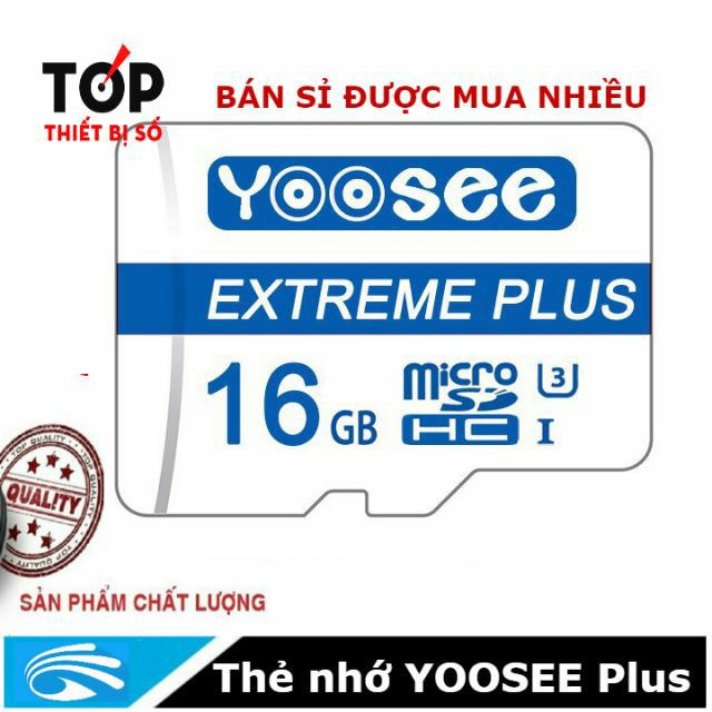 [Mã ELFLASH5 giảm 20K đơn 50K] Thẻ nhớ Micro SDHC YOOSEE EXTREME 16GB