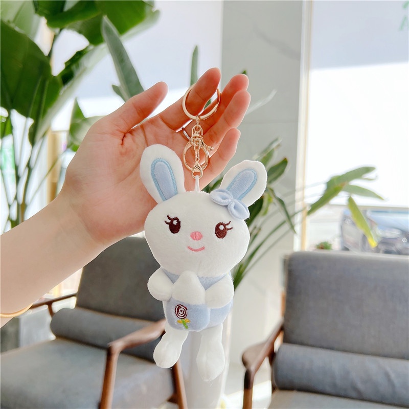 Móc Khoá Ngộ Nghĩnh Thỏ Nhồi Bông Dễ Thương