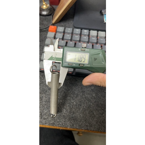 Lò xo kéo inox phi 12 sợi 1.8 dài 92.