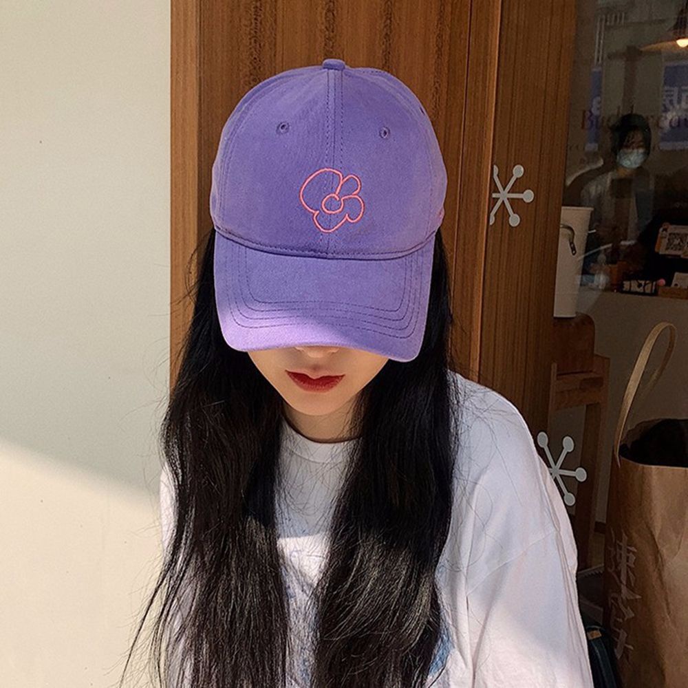 Mũ lưỡi trai SKJK bằng cotton thêu hoa đơn giản thời trang phong cách hip hop