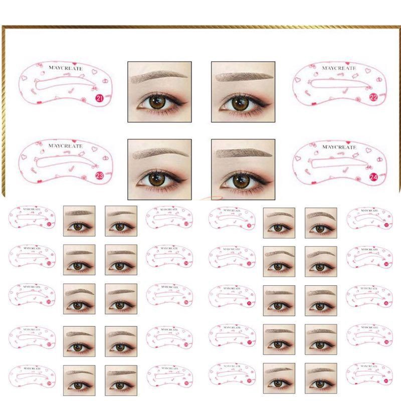 [SALE CUỐI NĂM] Bộ 4 Khuôn Kẻ Mày Dán Hàn Quốc - tn