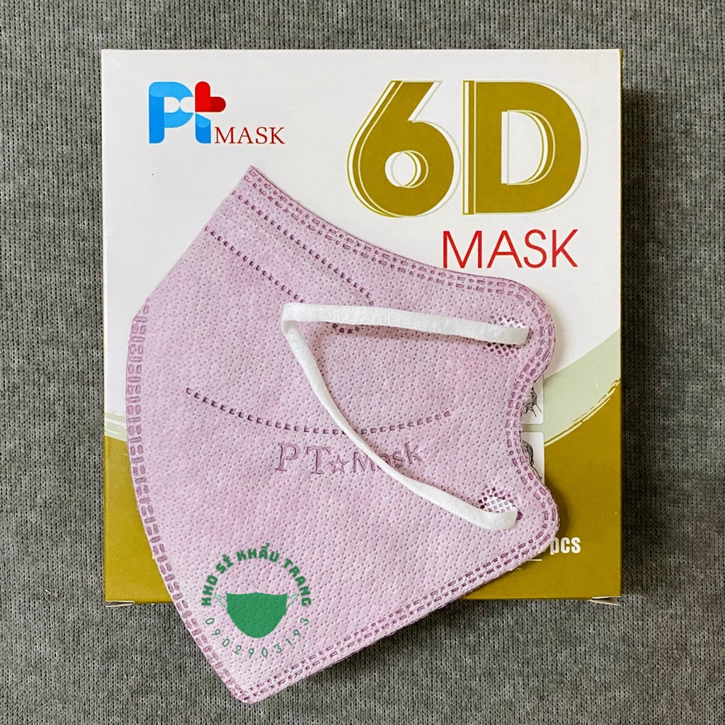 Khẩu trang 6D mask PT hộp 10 cái 5 lớp dày