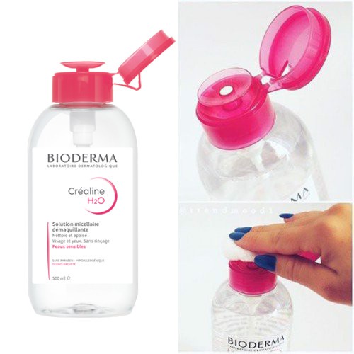 Nước tẩy trang Bioderma H2O ,Tẩy trang làm sạch nắp bật bản mới nhất 500ml