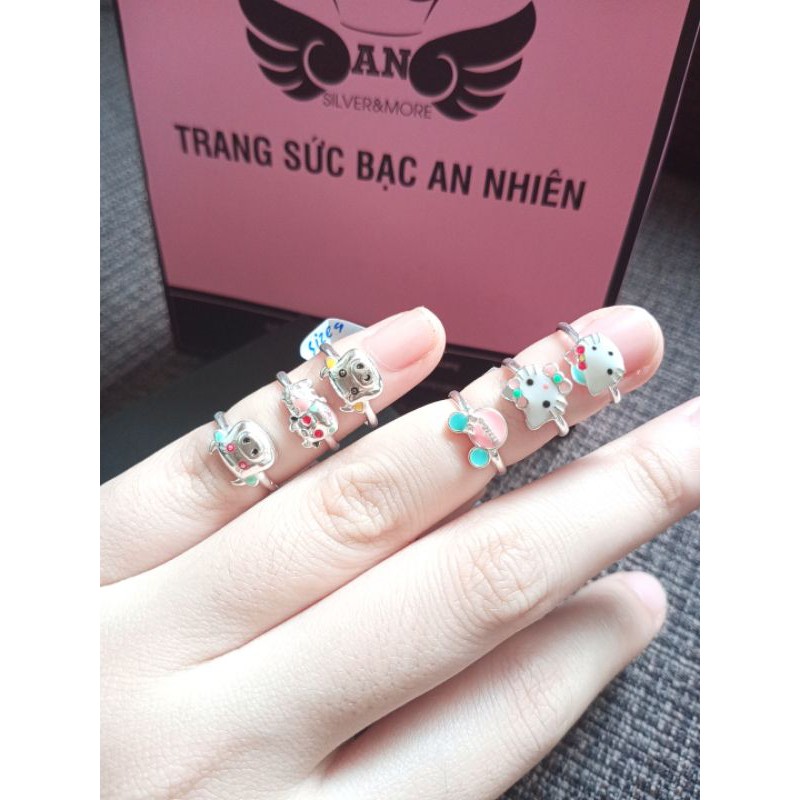 nhẫn bạc ta 100% dành cho trẻ em** [ nhắn shop để chọn mẫu ]**