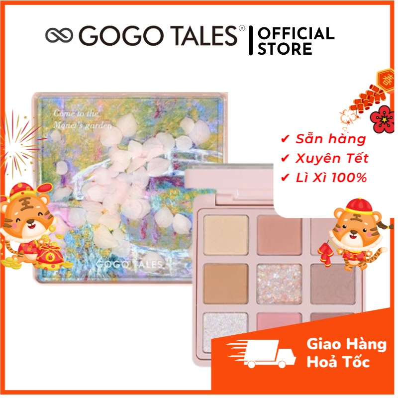 [Có sẵn] [ Phấn mắt GOGO TALES ] Bảng phấn mắt GOGO TALES 9 màu Monet Garden GT289 [Hàng Auth - Chọn màu]