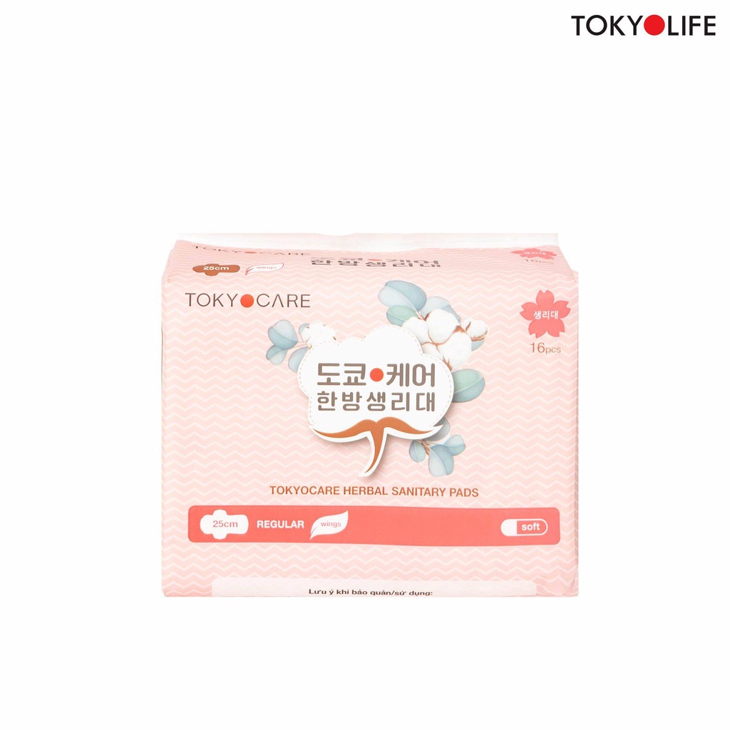 Băng vệ sinh thảo dược TOKYOCARE có cánh 280mm (/14 miếng)