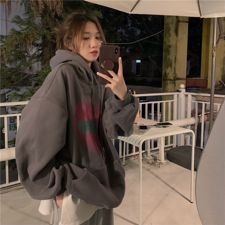 áo KHOÁC hoodie nữ NỈ form rộng, áo hoodie có mũ nỉ bông mặc nhà đi chơi MÙA ĐÔNG ULZZANG UNISEX HÀN QUỐC HỌC SINH | BigBuy360 - bigbuy360.vn