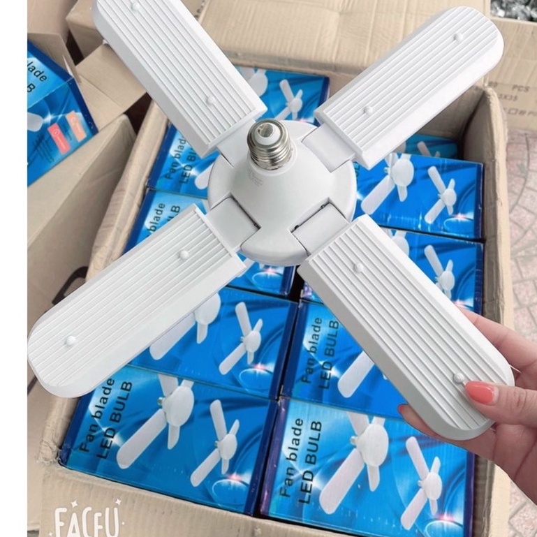 Bóng đèn LED cánh quạt xếp ánh sáng trắng - 45W / 75W siêu sáng (3 cánh hoặc 4 cánh tùy chọn - #đèn #led bảo hành 1 năm)