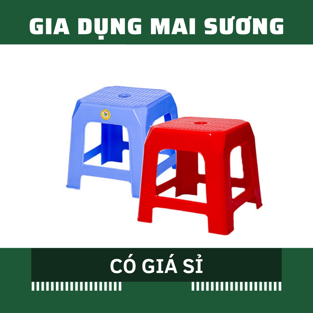 [Giá Sỉ] Ghế Nhựa Lùn Vuông Loại Tốt Màu Ngẫu Nhiên