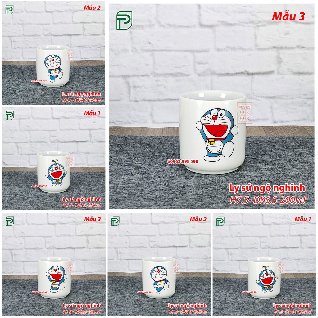 Ly sứ ngộ nghĩnh Bát Tràng hình Doremon