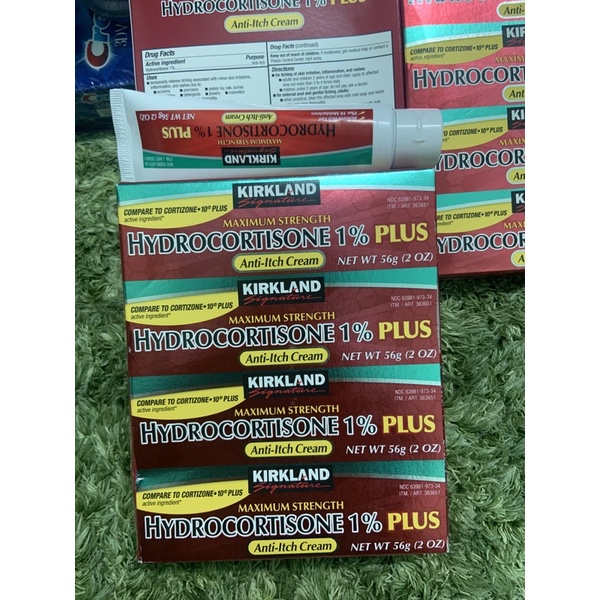 Set Kem bôi giảm ngứa và dị ứng da Kirkland Hydrocortisone 1% Plus