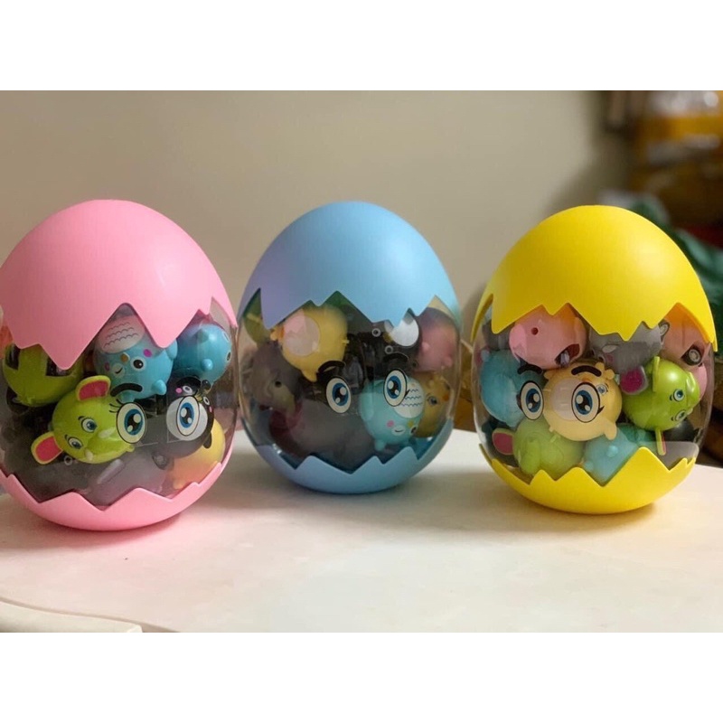 [Hàng Loại 1] Set 20 Con Thú Đồ Chơi Chạy Cót Đáng Yêu Tặng Kèm Quả Trứng Khổng Lồ
