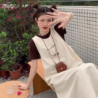 VÁY YẾM Ulzzang dáng dài màu vintage Hàn Quốc siêu xinh