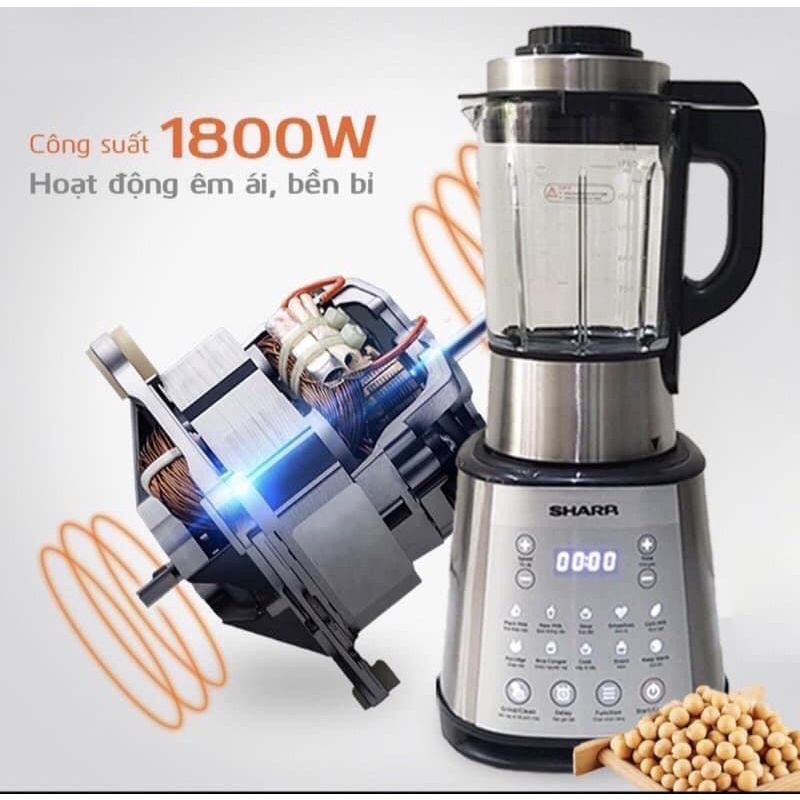 Máy Làm Sữa Hạt, Xay và Nấu Đa Năng SHARP KS-168, Hàng Chính Hãng Bảo Hành 12 Tháng