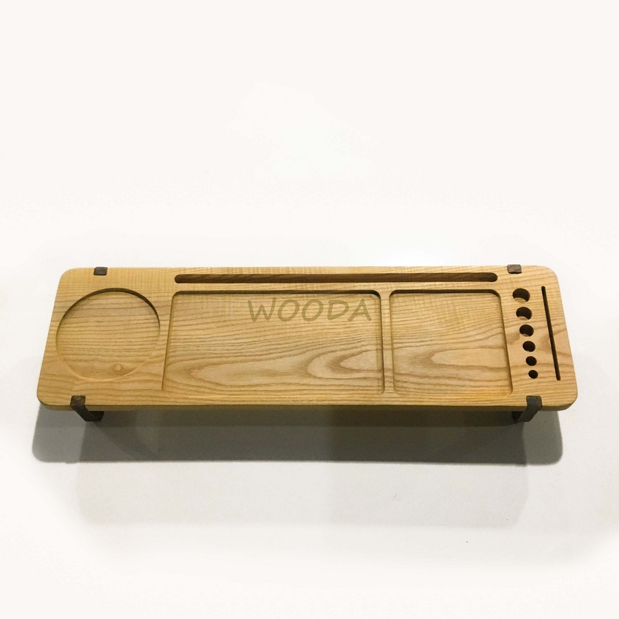 Khay gỗ đa năng để bàn, chân tháo lắp tiện lợi