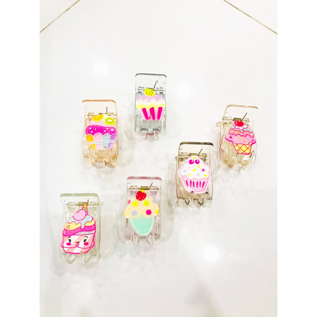 Kẹp tóc càng cua nhiều kiểu: bánh kem, trái cây, hoạt hình cực dễ thương - Phụ kiện Brendo