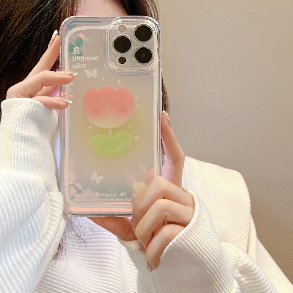 ốp iphone hoa nhuộm vầng hào quang TPu Silicone Case Điện thoại iPhone 11 Pro Max X Xr Xs 7 8 14 Plus Se 2020 12 pro max 13 mini
