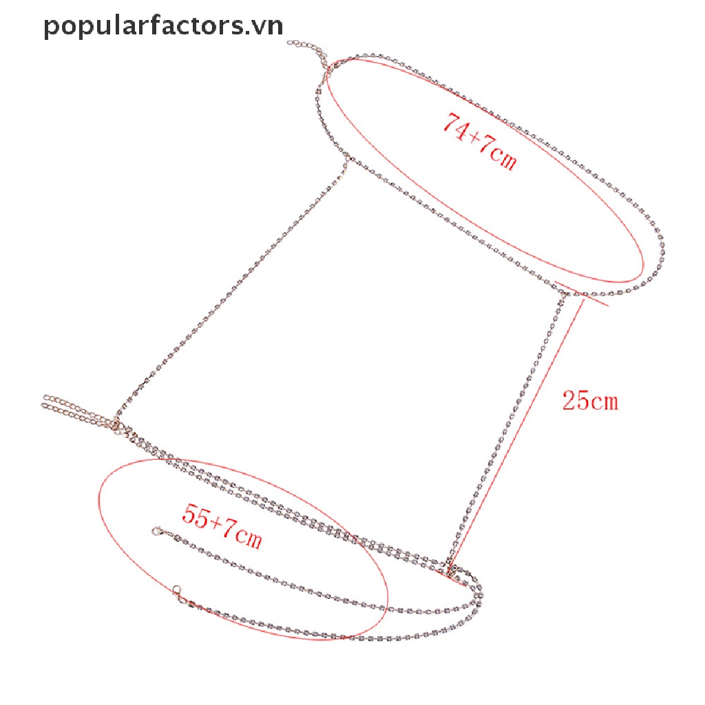 [Phổ Biến] Dây Xích Đeo Hông / Chân Đính Pha Lê Gợi Cảm Cho Nữ [VN]