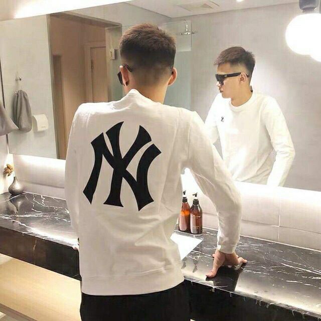 Áo Sweter In Chữ NY ❤ Áo Nỉ Dáng Rộng Unisex