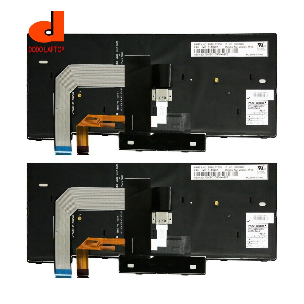 - Bàn phím Laptop Lenovo T470 T470s, Us keyboard