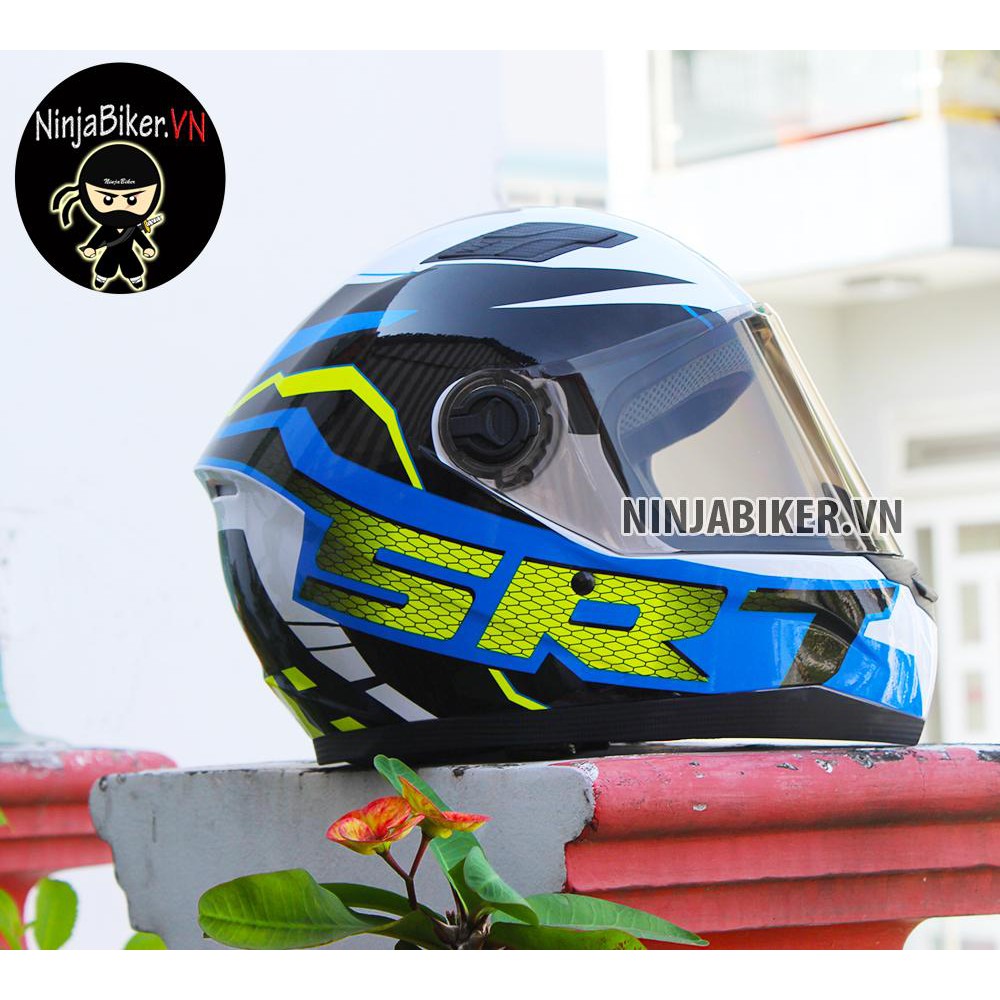 Nón bảo hiểm fullface MT136 Tem Xanh Dương