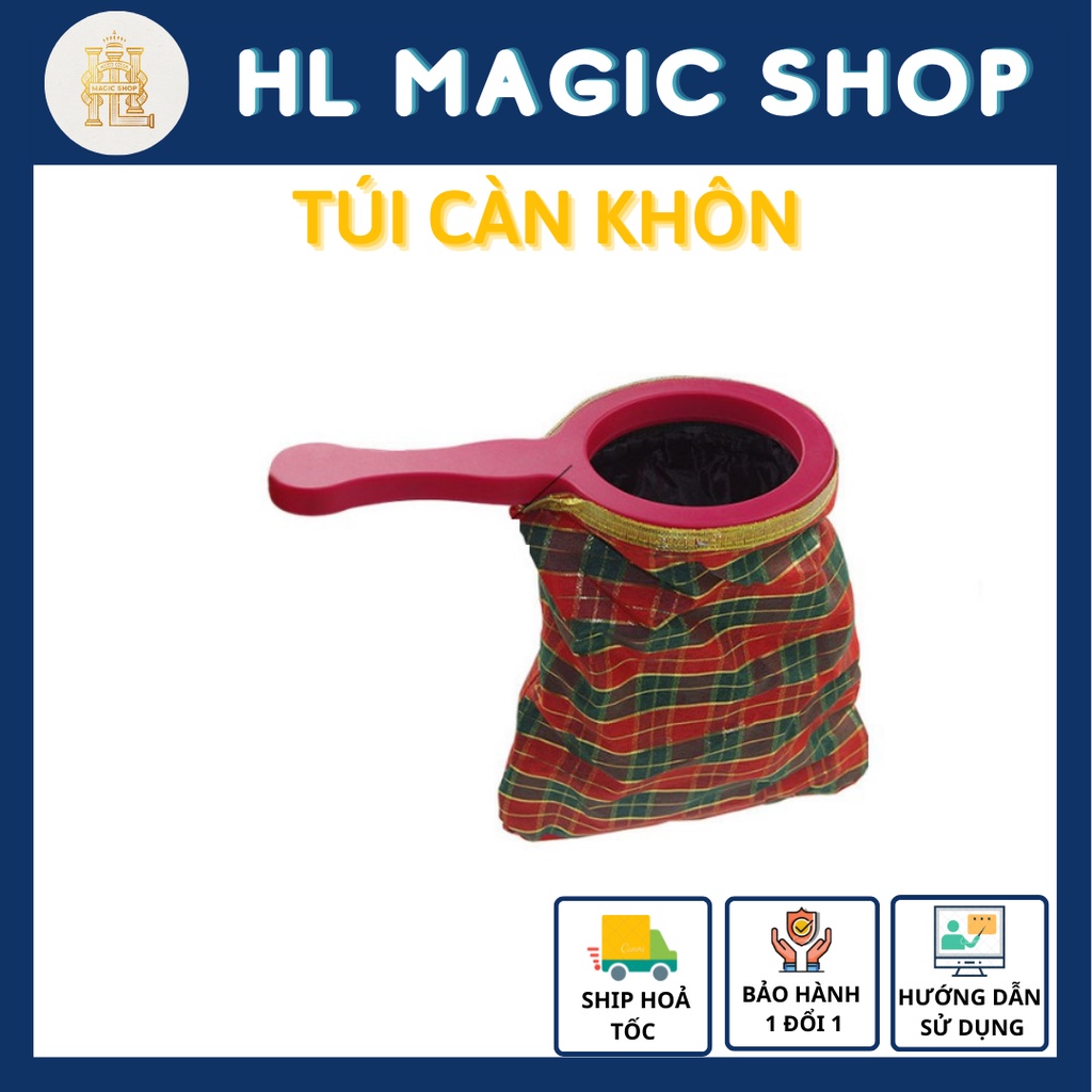 Đồ chơi ảo thuật túi càn khôn, túi 2 ngăn, túi biến ra đồ vật, túi thần kì biến đổi đồ vật