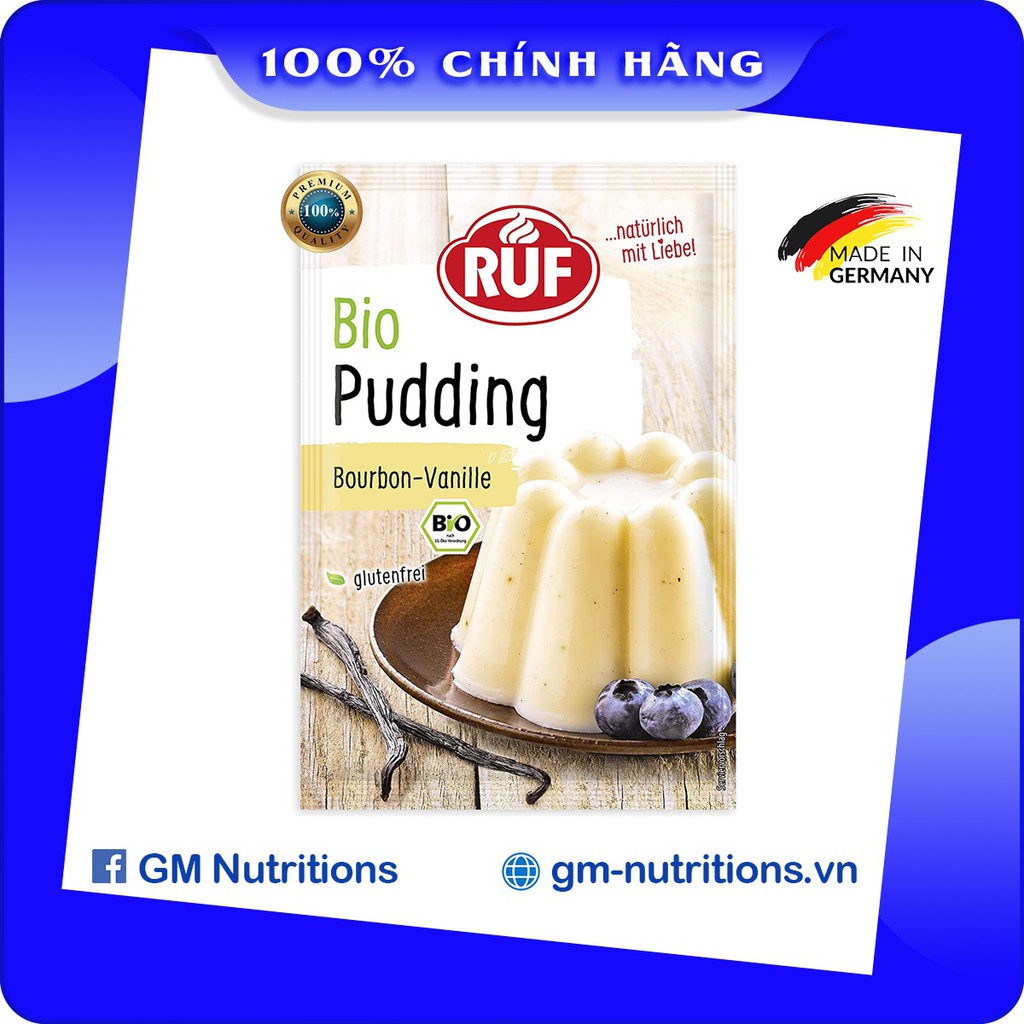 Bột làm bánh Bio Pudding RUF Vị Vani Đức