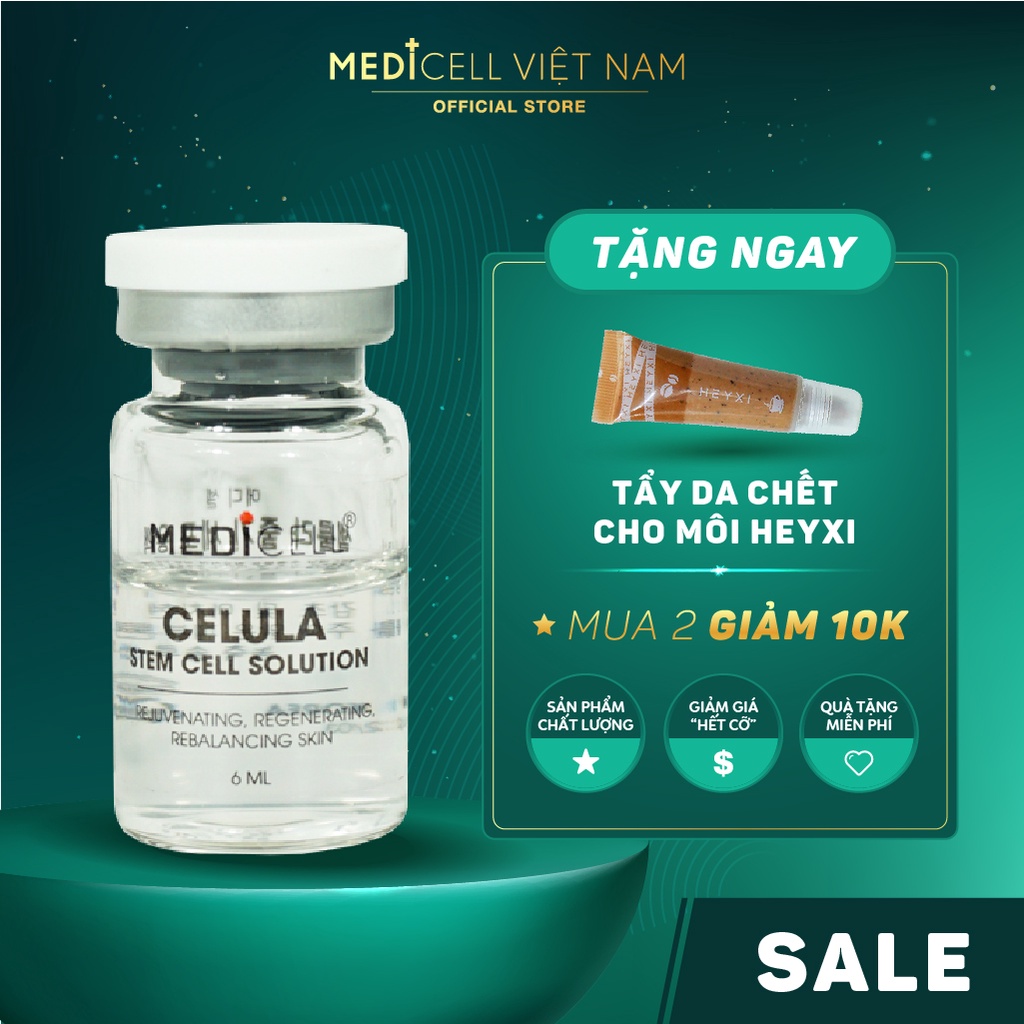 Tế bào gốc Celula Stem Cell Solution Medicell, cải thiện thâm sạm, mụn cám, mờ nám tàn nhang, se lỗ chân lông - Lọ 6ml