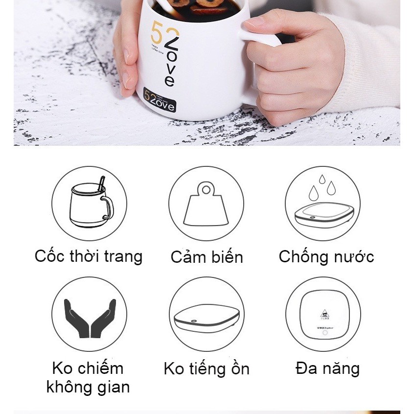 Máy Hâm Nóng bằng điện Mini tiện lợi - Đế Hâm Nóng Đồ Uống - DHS