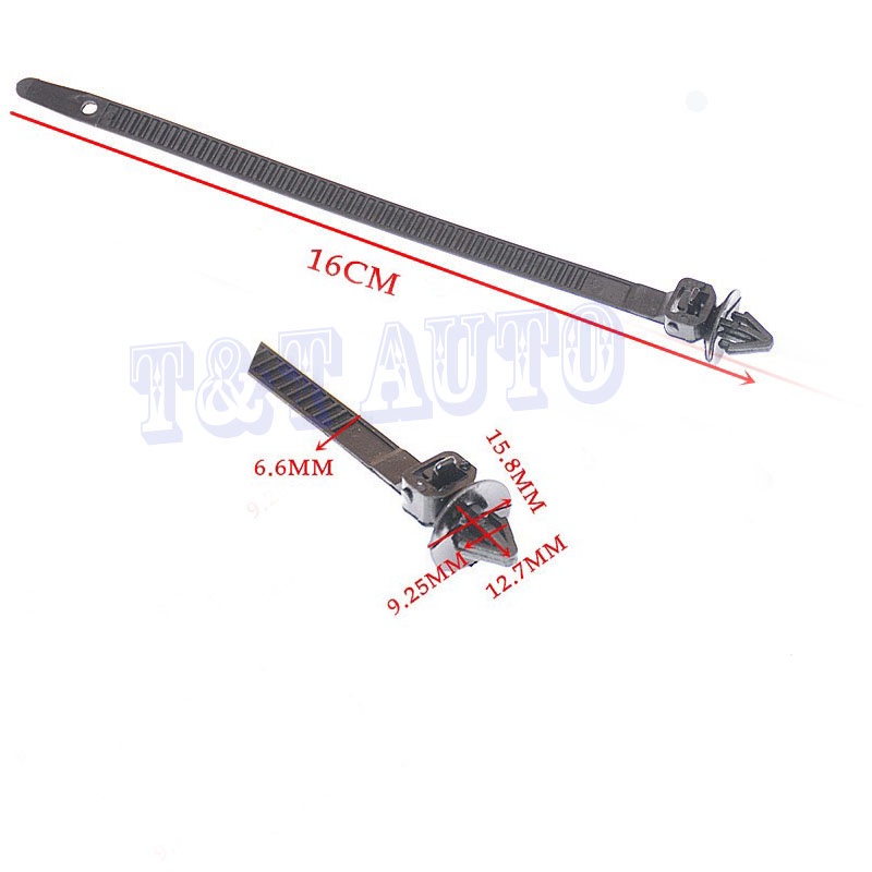 Túi 50 dây rút ghim nhựa tháo mở được chuyên dùng cho ô tô.