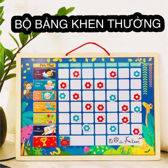 Bảng khen thưởng cho bé bằng nam châm giúp con rèn luyện tính kỷ luật và nề nếp, sticker khen thưởng cho bé