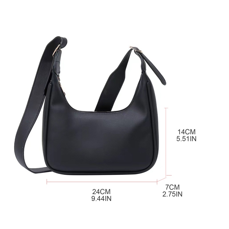 Youyo Túi Đeo Chéo Vai Bằng Da PU Có Khóa Kéo Dùng Hàng Ngày